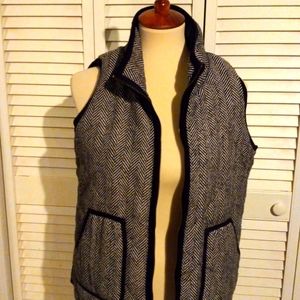 Black and white jacket vest